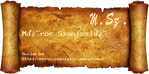 Móroc Szaniszló névjegykártya